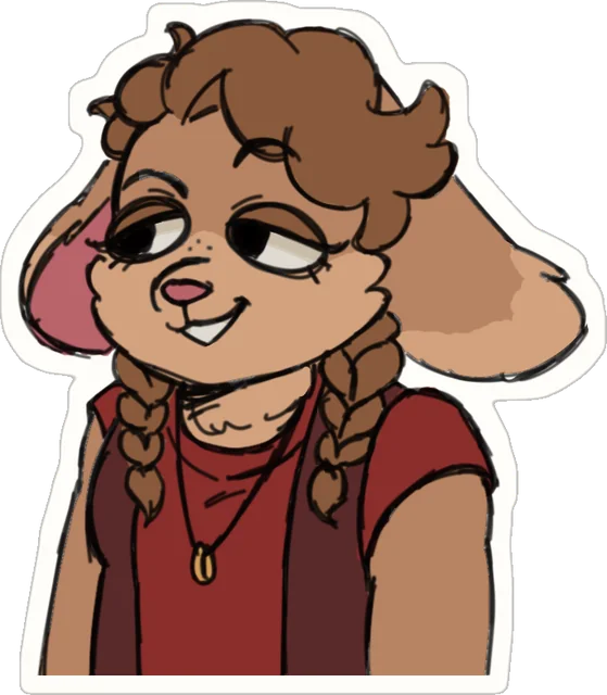 Sage Laestelle, a jerboa with curly hair and braids, smiling