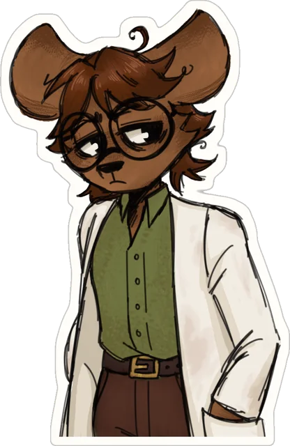 Taiden Laestelle, a jerboa in round glasses and a lab coat