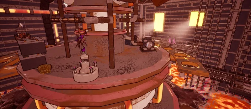 The pump over the lava